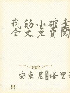 我的小确幸小说全文免费阅读