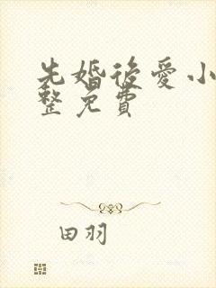 先婚后爱小说完整免费
