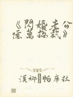 《闪婚老公竟是亿万总裁》小说