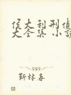 侯大利刑侦笔记大全集 小说下载txt