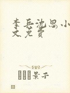李兵沈思小说全文免费