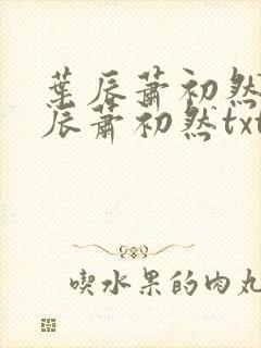 叶辰萧初然 叶辰萧初然txt
