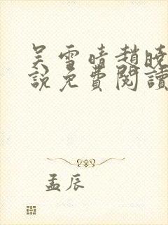 吴雪晴赵晓东小说免费阅读