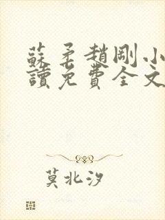苏柔赵刚小说阅读免费全文