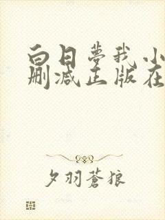 白日梦我小说无删减正版在线阅读