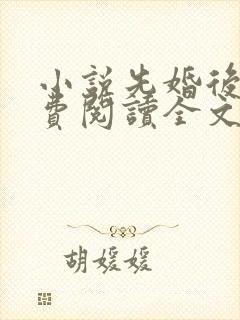小说先婚后爱免费阅读全文