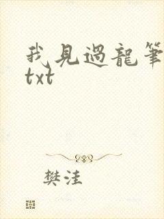 我见过龙笔趣阁txt