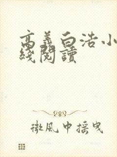 高义白浩小说在线阅读
