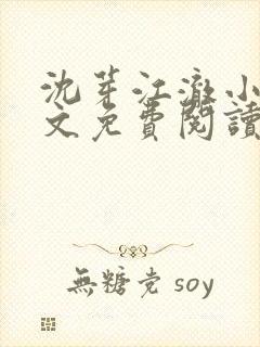 沈芽江澈小说全文免费阅读