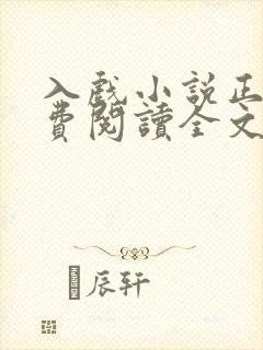 入戏小说正版免费阅读全文无弹窗