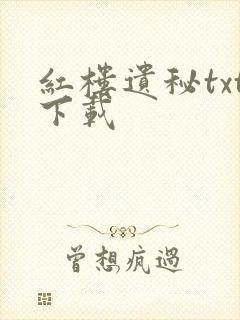 红楼遗秘txt下载