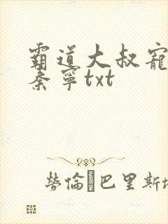 霸道大叔宠甜妻秦宁txt