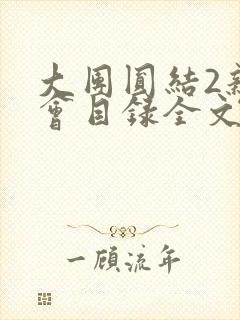 大团圆结2亲情会目录全文阅读视频封面