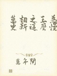 万相之王为什么更新这么慢