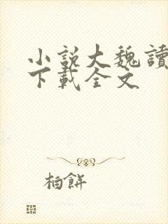 小说大魏读书人下载全文