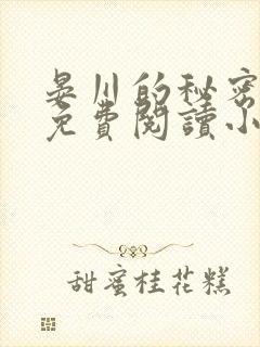 晏川的秘密全文免费阅读小说