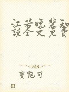 江若晚裴知煜小说全文免费阅读封面