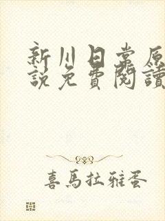 新川日常原著小说免费阅读