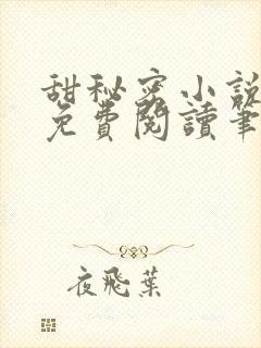 甜秘密小说全文免费阅读笔趣阁下载