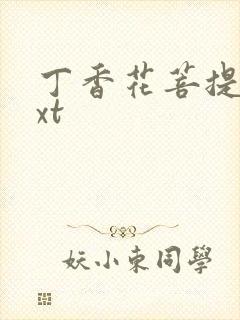 丁香花菩提树txt封面