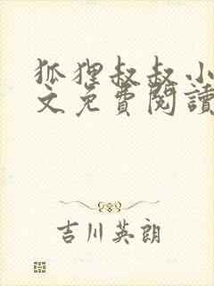 狐狸叔叔小说全文免费阅读无删减
