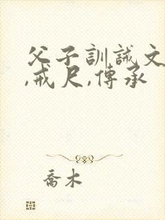 父子训诫文现代,戒尺,传承
