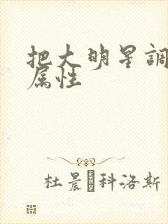 把大明星调成专属性