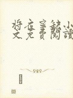 将夜宁缺小说全文免费阅读无弹窗