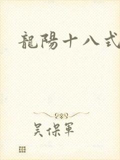 龙阳十八式封面