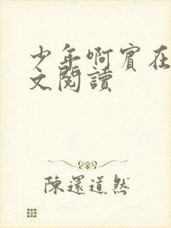 少年啊宾在线全文阅读