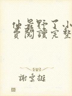 他最野了小说免费阅读完整版无弹窗