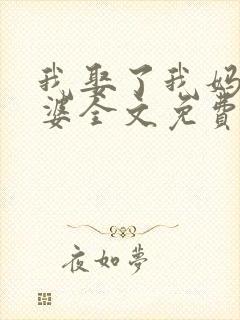 我娶了我妈当老婆全文免费阅读封面