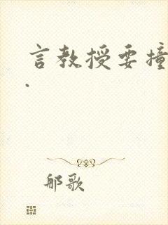 言教授要撞坏了.封面