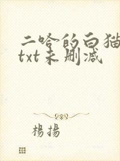 二哈的白猫师尊txt未删减