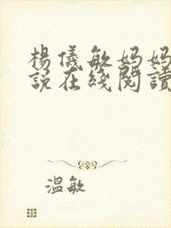 杨仪敏妈妈的小说在线阅读
