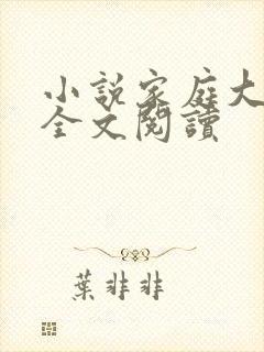 小说家庭大杂烩全文阅读