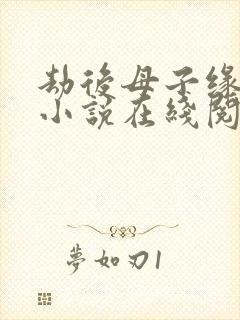 劫后母子缘续集小说在线阅读封面
