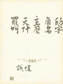 罗天主角的小说叫什么名字封面