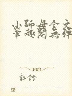 小师母全文阅读笔趣阁无弹窗封面