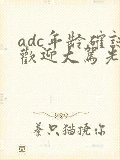 adc年龄确认欢迎大驾光临小说