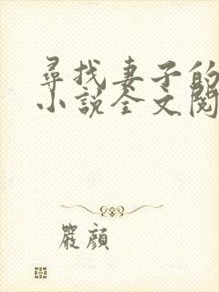 寻找妻子的秘密小说全文阅读