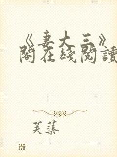 《妻大三》笔趣阁在线阅读封面
