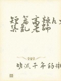 短篇高辣h文合集乱老师封面