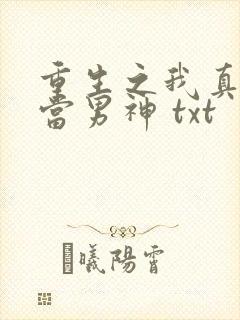 重生之我真没想当男神 txt
