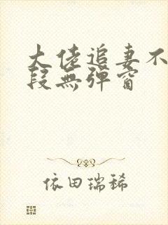 大佬追妻不择手段无弹窗