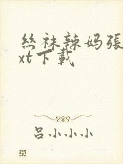 丝袜辣妈张静txt下载