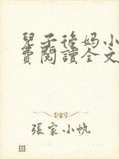 儿子后妈小说免费阅读全文