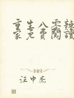 重生八零辣妻当家免费阅读封面