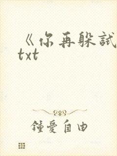 《你再躲试试》txt