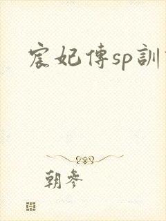 宸妃传sp训诫封面
